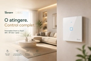 Sonoff T1 EU TX – Întrerupător Inteligent WiFi + RF 433, 1 Canal - Img 3