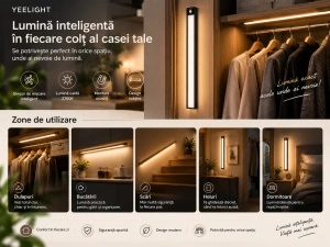 Yeelight A60 Negru – Lumină de Dulap 60cm cu Senzor - Img 3