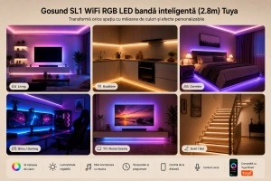 Gosund SL1 – Bandă LED Smart WiFi RGB - Img 3