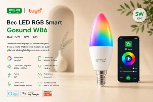 Gosund WB6 – Bec Smart WiFi, E14, RGB - Img 2