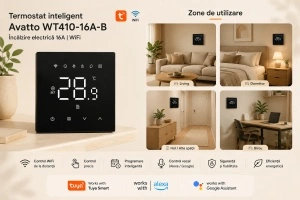 Avatto WT410-16A-B – Termostat Smart WiFi pentru încălzire electrică - Img 3