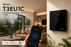 Intrerupator Inteligent cu Touch Sonoff T3 EU TX, Wireless + RF 433, 1 canal - Img 4