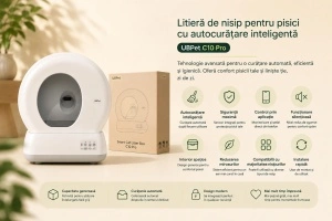 Litieră de nisip pentru pisici cu autocurățare inteligentă UBPet C10 Pro - Img 2