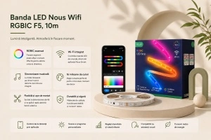 Nous F5 – Bandă LED Smart WiFi, RGB - Img 2