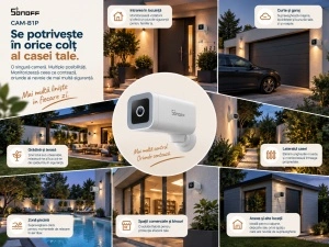 Sonoff CAM-B1P – Cameră Video de Exterior 2K WiFi - Img 3