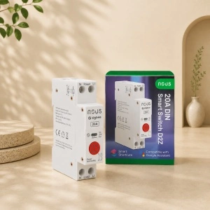 Nous D2Z – Siguranță inteligentă Zigbee, 20A, 1 canal, Monitorizare energie, Montare pe sina DIN - Img 4
