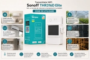 SONOFF THR316D Elite – Releu Smart WiFi cu Monitorizare Temperatură și Umiditate - Img 3