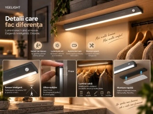 Yeelight A30 Ultra-thin – Lumină de Dulap 30cm cu Senzor - Img 2