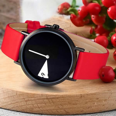 Ceas minimalist Pauline - Rosu
