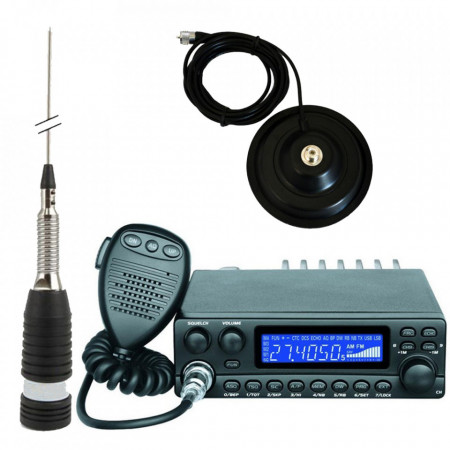 Promotie statie radio CB Avanti Kappa + antena CB Sirio ML 145 + baza magnetica 145 PL