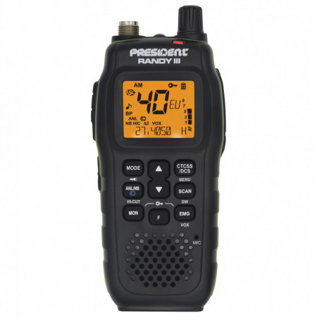 Statie radio CB portabila President RANDY III AM/FM, ASC, PRO