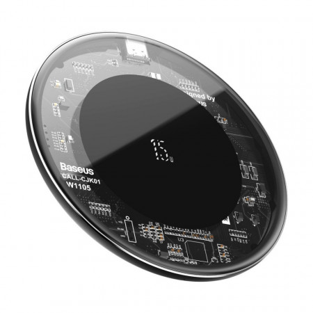 Incarcator wireless Baseus Simple, 15W (transparent)