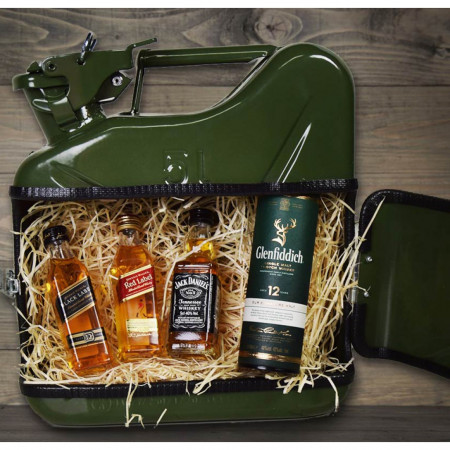 Mini bar whisky in forma de canistra - Verde