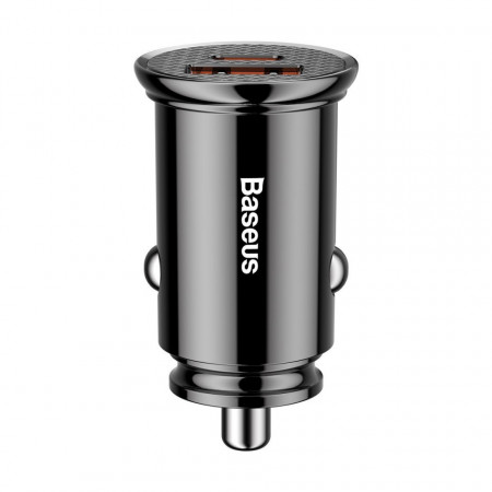 Incarcator auto Baseus Circular PD QC4.0+ 5A 30W (negru)
