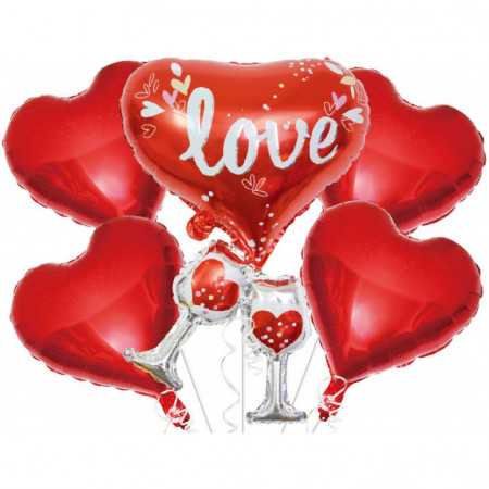 Set 5 baloane Valentine's day