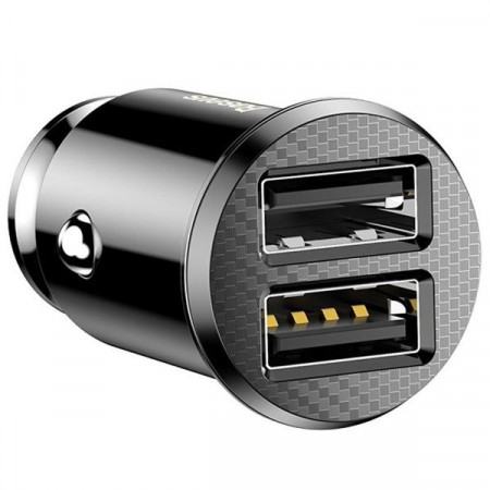 Incarcator auto Baseus Grain 2x USB 5V 3.1A (negru)