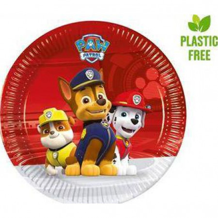 Set 8 farfurii Patrula Catelusilor Marshall Rubble 20cm