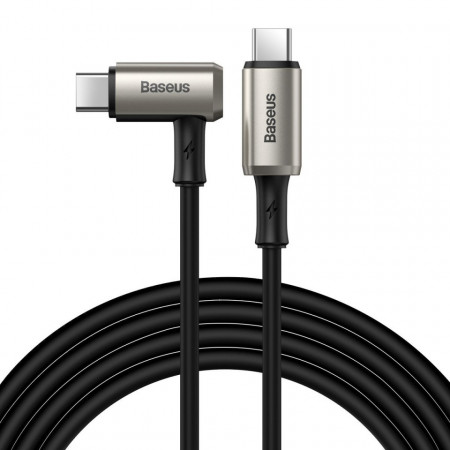 Cablu 90 grade USB-C 3.1 Baseus Hammer, 100W, PD, 4K 1.5m (negru-gri)