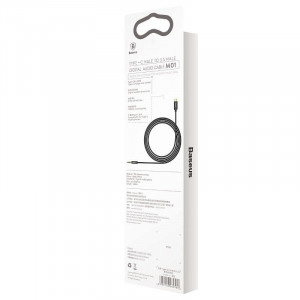 Cablu audio USB-C la Mini jack 3,5mm Baseus Yiven 1.2m (negru) - Img 6