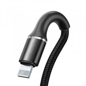 Cablu lightning cu iluminare LED Baseus Halo 2.4A 1m (negru) - Img 2