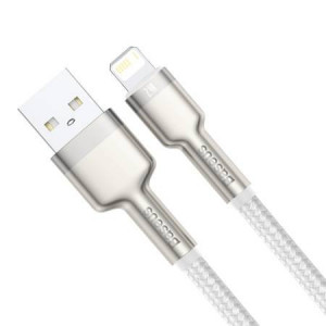 Cablu metalic Lightning Baseus Cafule, 2.4A, 2m (alb) - Img 3