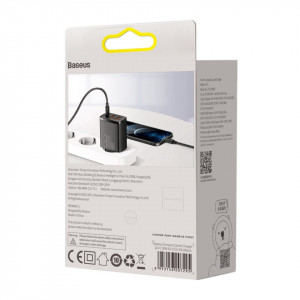 Incarcator Baseus Quick Charger, x2 USB, x1 USB-C, 30W, 3A (negru) - Img 11