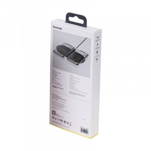 Incarcator wireless Qi 2in1 Baseus Simple Turbo, 20W pt telefon si Apple Airpods (transparent) - Img 9