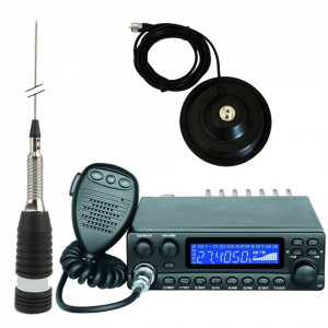 Promotie statie radio CB Avanti Kappa + antena CB Sirio ML 145 + baza magnetica 145 PL - Img 1