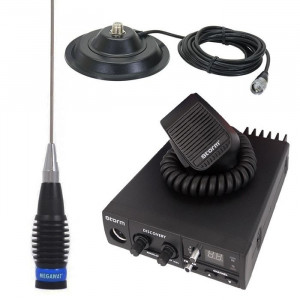 Promotie Statie Radio CB Storm Discovery + Antena Radio CB Megawatt ML 145 + Baza Magnetica - Img 1