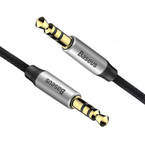 Cablu audio mini jack 3,5mm AUX Baseus Yiven 0,5m (negru-argintiu) - Img 3