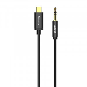 Cablu audio USB-C la Mini jack 3,5mm Baseus Yiven 1.2m (negru) - Img 1