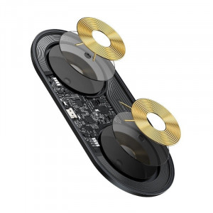 Incarcator wireless Qi 2in1 Baseus Simple Turbo, 20W pt telefon si Apple Airpods (transparent) - Img 6
