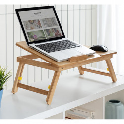 Masa pliabila pentru laptop din bambus - Img 1