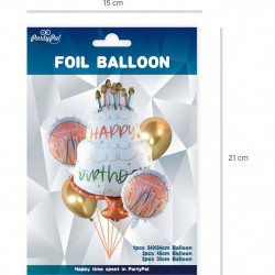 Set 5 Baloane din folie tort - Img 2