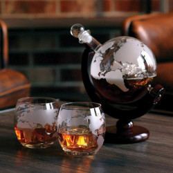 Set decantor glob whisky si cuburi pentru racire - Img 4