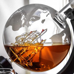 Set decantor glob whisky si cuburi pentru racire - Img 5