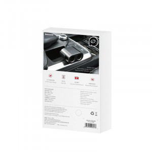 Splitter bricheta cu fir Baseus 2xUSB 3,1A 100W (negru) - Img 5