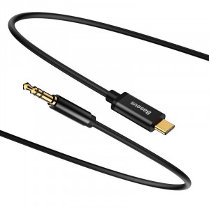 Cablu audio USB-C la Mini jack 3,5mm Baseus Yiven 1.2m (negru) - Img 3