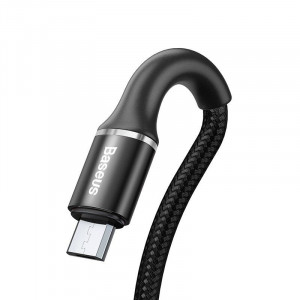 Cablu micro USB cu iluminare LED Baseus Halo 3A 1m (negru) - Img 2