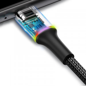 Cablu micro USB cu iluminare LED Baseus Halo 3A 1m (negru) - Img 7