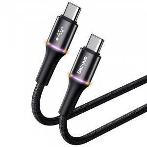Cablu USB-C Baseus Halo, QC 3.0, PD 2.0, 60W, 3A, 1m (negru) - Img 2