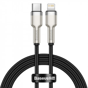Cablu USB-C la Lightning Baseus Cafule, PD, 20W, 1m (negru) - Img 1