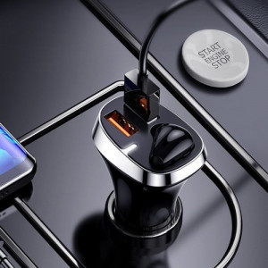 Încărcător auto + cască Bluetooth JoyRoom, 2x USB QC3.0, 30W (negru) - Img 8