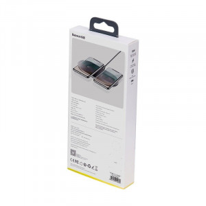 Incarcator wireless Qi 2in1 Baseus Simple, 15W pt telefon si Apple Airpods Pro (negru) - Img 7