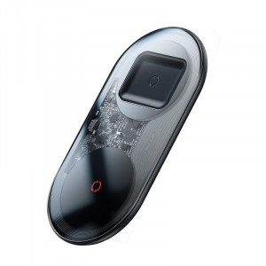 Incarcator wireless Qi 2in1 Baseus Simple Turbo, 20W pt telefon si Apple Airpods (transparent) - Img 8