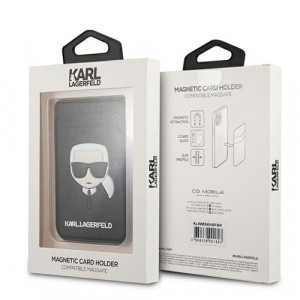 Portofel Karl Lagerfeld Saffiano Karl Head, MagSafe (negru) - Img 4