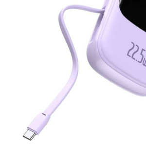 Powerbank Baseus 20000mAh 22.5W cu cablu Type-C, violet - Img 11