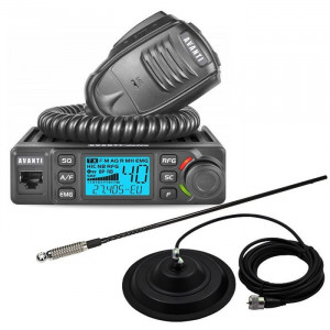 Promotie statie radio CB Avanti Delta + antena CB Sirio T3/27 + baza magnetica 145 DV - Img 1
