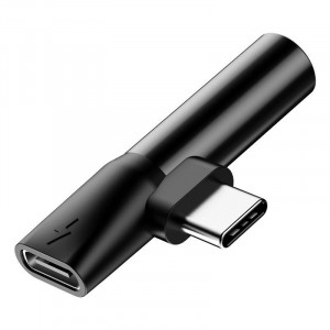 Adaptor Audio Baseus USB-C la Mini Jack 3.5mm + USB-C (negru) - Img 6