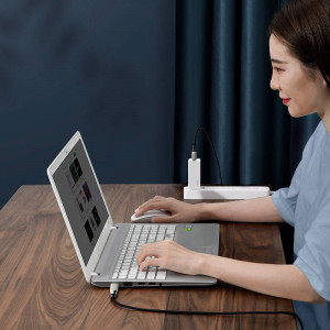 Cablu 2in1 Baseus Flash Series, USB-C la USB-C / cu mufa Lenovo, 100W, 2m (negru) - Img 9